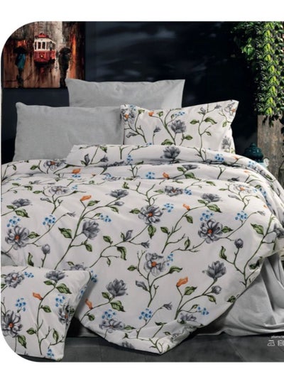 Buy Comforter set from hours Floral luxurious Turkish cotton 7 pieces king size in Saudi Arabia