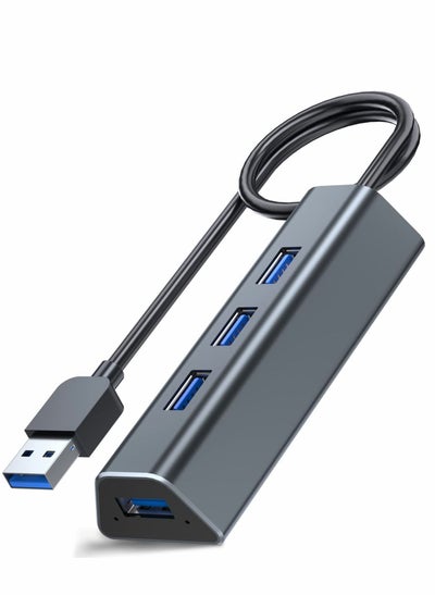 Buy USB 3.0 Hub 4-Port A Splitter Ultra-Slim Data Portable Port Expander, Charging Supported, Mini Size for Laptop, MacBook, Chromebook Surface Pro, PC, Flash Drive, Mobile HDD in Saudi Arabia