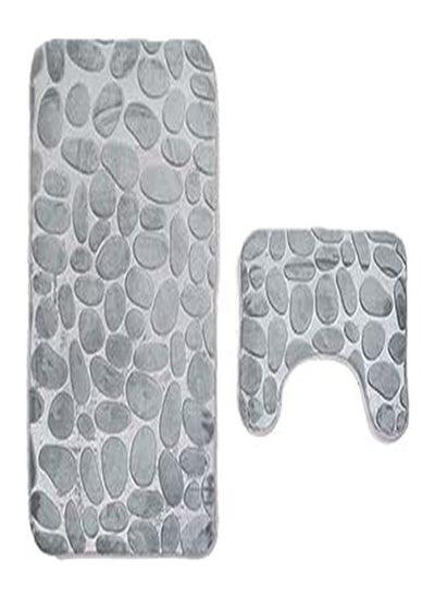 اشتري Home Clearance Sale Coral Velvet Soft Non Slip Bathroom Shower Mat - 2 Pieces في الامارات