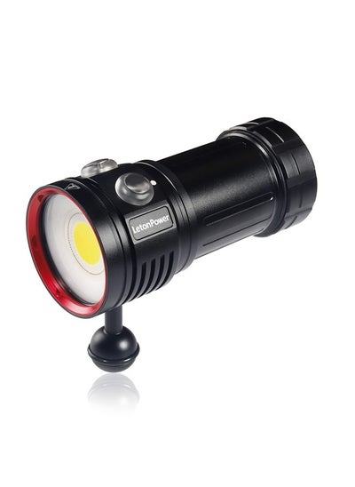 اشتري Diving Flashlight,LetonPower L12 8000Lumens Dive Light,100m Underwater Video Light, Scuba Dive Lights, Underwater Flashlight with Type-C Charging for Professional Under Water Sports في الامارات