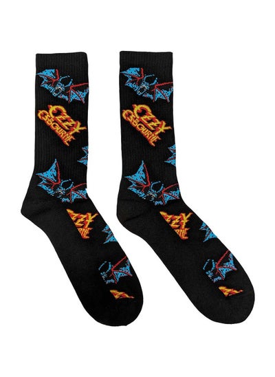 اشتري Ozzy Osbourne Unisex Ankle Socks featuring the 'Slim Shady' design motif. Officially Licensed Merchandise. EU 40-45. Quality Comfortable Fabric Socks available in a black colourway. في الامارات