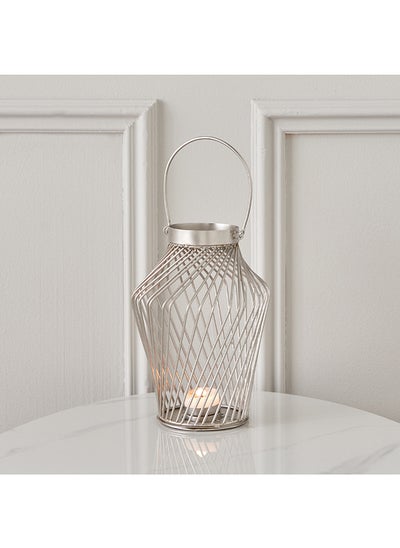 اشتري Helix Metal Ribbed Taper Lantern 15 x 31 x 15 cm في السعودية