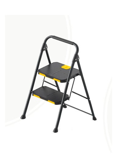 Buy Versatile home metal ladder with sturdy wide pedal foldable 2 steps perfect design in Saudi Arabia