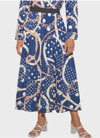 Buy High Waist  Printed Skirt in UAE