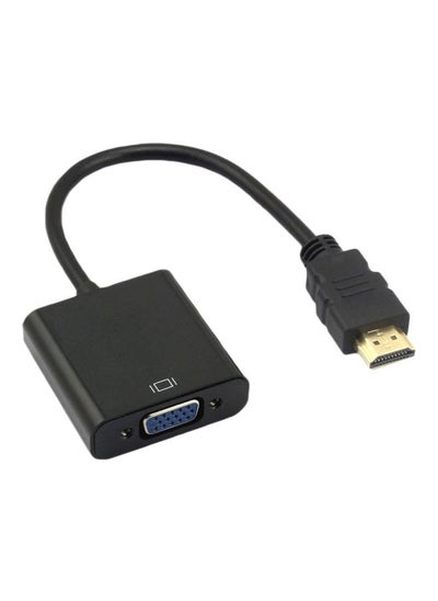 اشتري محول بمنفذ VGA أنثى إلى منفذ HDMI ذكر يتضمن 19 سناً أسود في الامارات