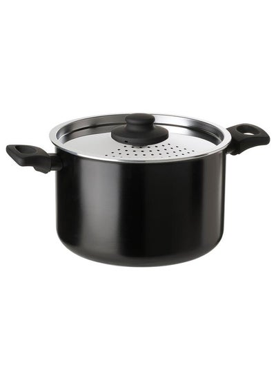 Buy Pot With Lid Black 5 L in Saudi Arabia