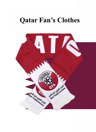 Buy Qatar Chearing Scarf for Fans Neck Scarf Events Scarfs Patriots Knit Scarf Bunting Scarf for Sports Fans in UAE