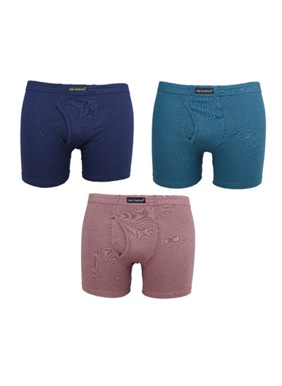 اشتري John Gladstone Men's Cotton Inner Elastic Boxer - 3 Pack في الامارات