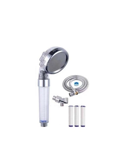 Buy Ionic Shower Filter 3 Modes, High Pressure Handheld Showerhead Water Saving Filtered Shower Head, with 3 PP Cotton Filter, Shower Hose and Shower Holder, Easy Install in Saudi Arabia