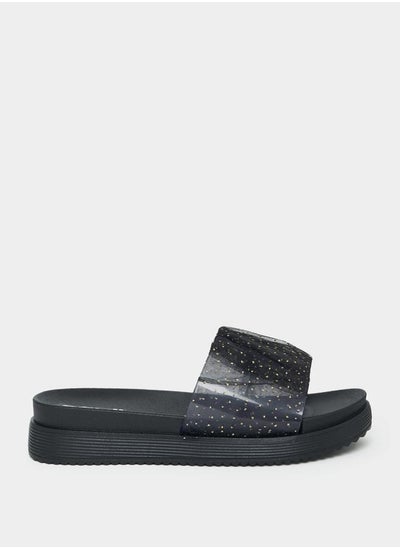 Buy Textured Strap Platform Slides in Saudi Arabia