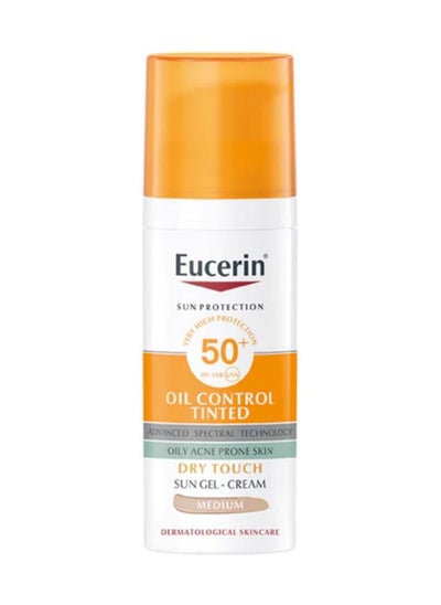 اشتري Eucerin Sun Oil Control Gel-Cream Tinted CC Medium SPF50+ 50ml في الامارات