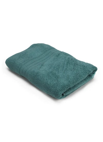 Buy Al Karam Solid Zero Twist Dobby Terry Bath Towel (Dark Green) in Saudi Arabia