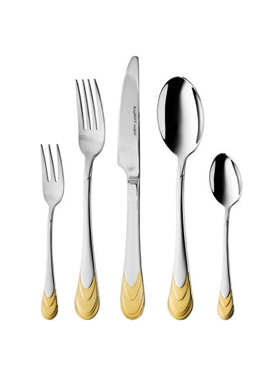Buy 30-Piece Waterfall Flatware Set-6 Tablespoons, 6 Knives, 6 Forks, 6 Teaspoons, 6 Cake Forks in Egypt