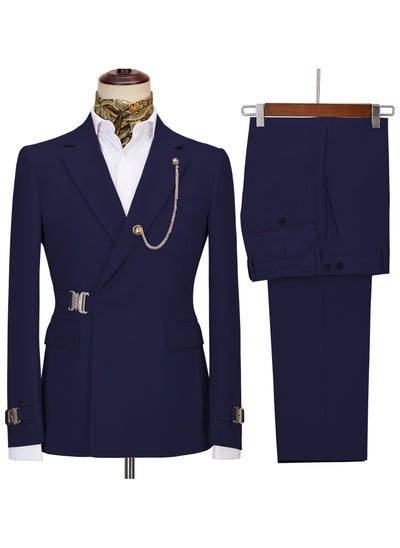 اشتري New Fashionable Men's Two-Piece Suit Set في السعودية