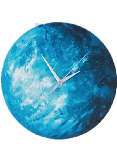 Buy Moon Black Hole Wall Clock Living Room Light Night Earth Children'S Decoration Blue in UAE