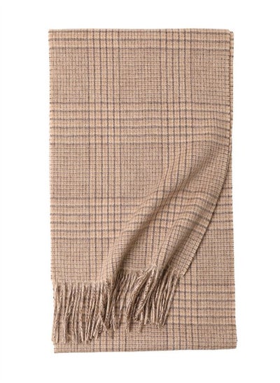 Buy Warm Long Cashmere Check Scarf Multicolour in Saudi Arabia