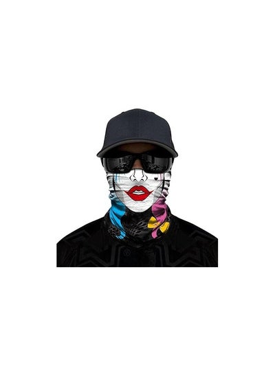 Buy Bandana Face Mask for Rave Dust Wind Scarf Face Neck Pouch Tube Mask Headwear Motorcycle Face Mask for Women Men Kids (HR040971) in Egypt