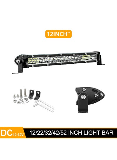 اشتري 24V Truck LED Slim Bar Headlights Off-Road Roof Spotlights12inch 52W 12inch 52W في السعودية