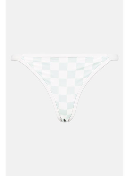 اشتري Women Hipster Checkered Bikini Bottom, White Combo في الامارات