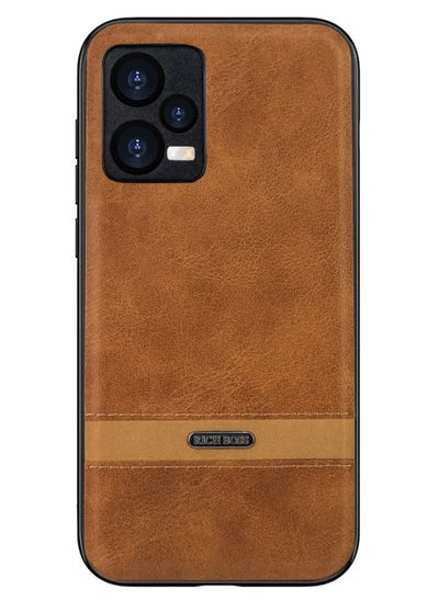 اشتري Rich Boss Leather Back Cover For Xiaomi Redmi Note 12 Pro 4G (Light Brown) في مصر