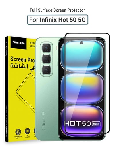 Buy Infinix HOT 50 Screen Protector – Premium Edge to Edge Tempered Glass, High Transparency, Delicate Touch, Anti-Explosion, Smooth Arc Edges, Easy Installation in Saudi Arabia