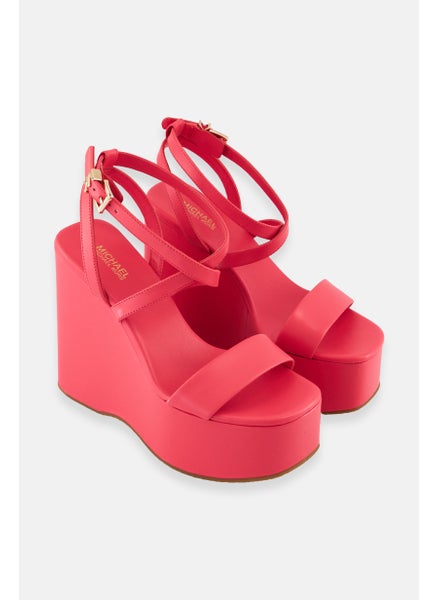 Buy Women Medium Paola Adjustable Wedge Sandals, Pink in UAE