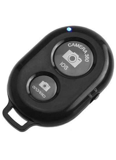 Buy Remote Control Button Bluetooth Phone Selfie Stick Shutter Release (Black) in UAE