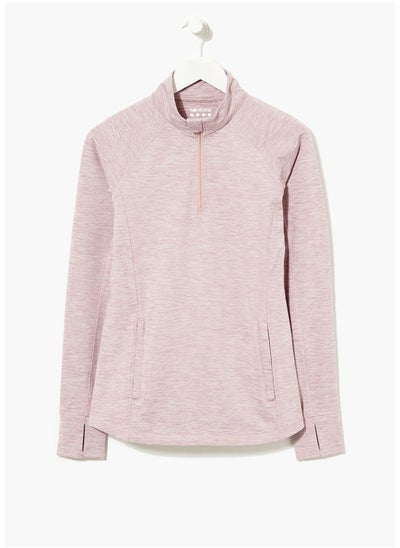 اشتري Souluxe Pink Half Zip Sweatshirt في مصر