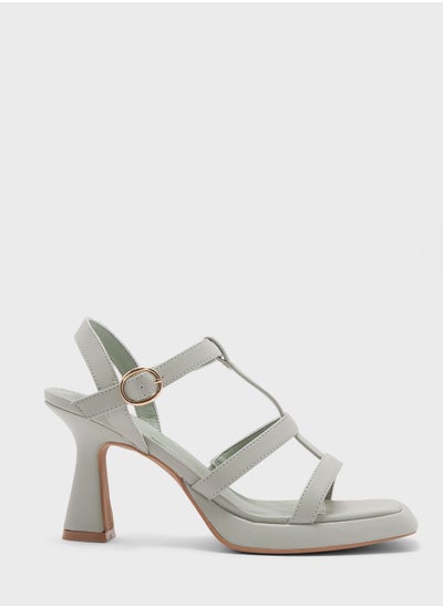 Buy Flared Heel Platform Sandal in UAE