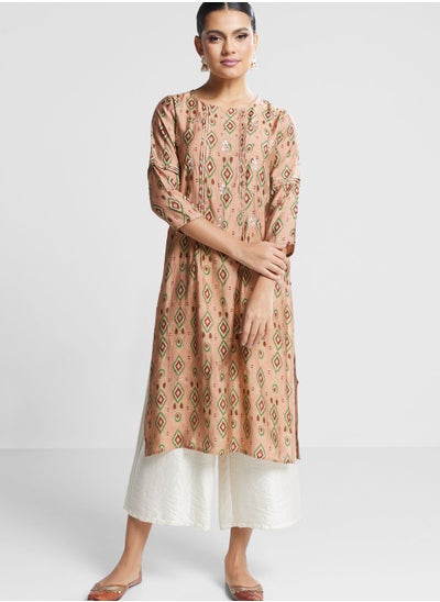 Buy Embroidered Straight Kurti in UAE