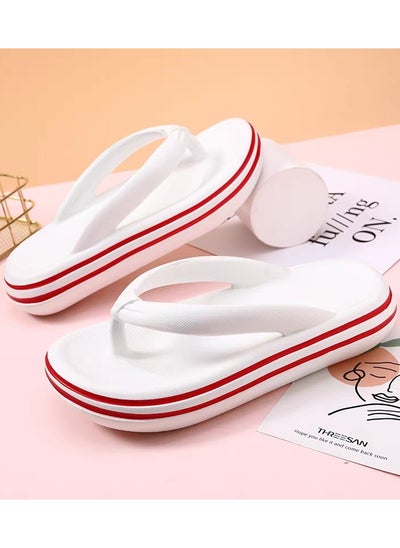 Buy Suitable for men and women, flip-flops, home slippers, casual thick-soled slippers, outer wear slippers in UAE