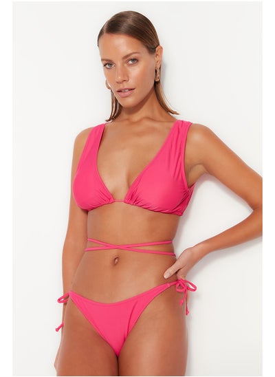 اشتري Fuchsia Triangle Tie Bikini Top TBESS22BU0082 في مصر