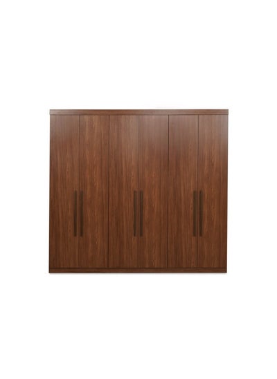 اشتري Lowa 6 Door Wardrobe Mdp - Brown في الامارات