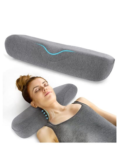 اشتري Sleeping Neck Pillow, Ergonomically Designed Neck Pillow for Neck and Shoulder Pain Relief, Memory Foam Neck Pillow for Cervical Spondylosis Patients or People with Neck Soreness في الامارات