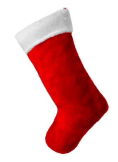 Buy Christmas Decoration-Stocking Plush RED pack of 1pcs in UAE