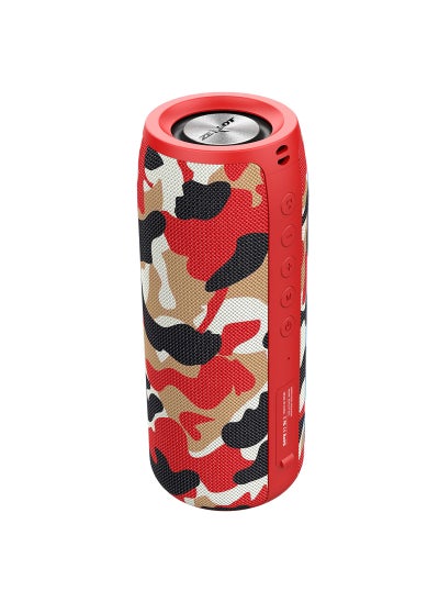 Buy Zealot S51 Bluetooth Speaker TWS Portable Bass Red Brocade camouflage in UAE