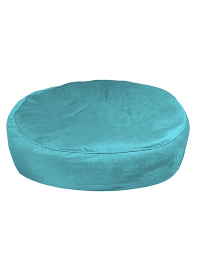 Buy Soft Suede Snorlax Bed Bean Bag Cover Teal Blue in UAE