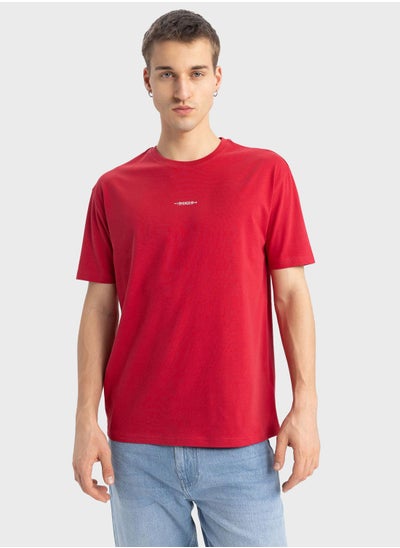 Buy Regular Fit Crew Neck Printed T-Shirt in UAE