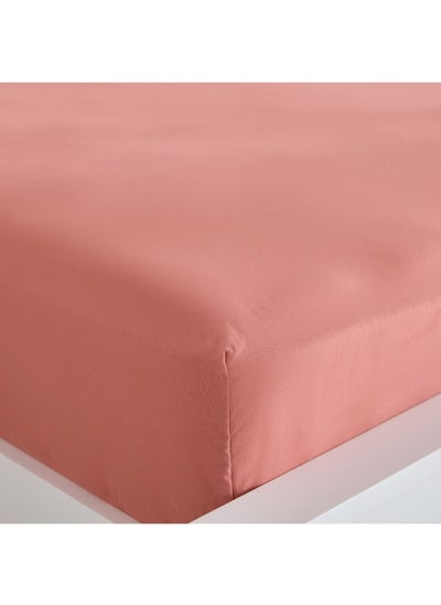 Buy Derby Solid Microfiber Queen Fitted Sheet 150 X 200 X 25 Cm in Saudi Arabia