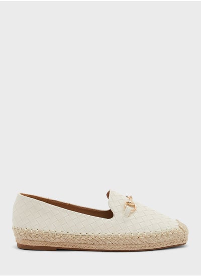 Buy Lattice Horsebit Flat Espadrille in Saudi Arabia