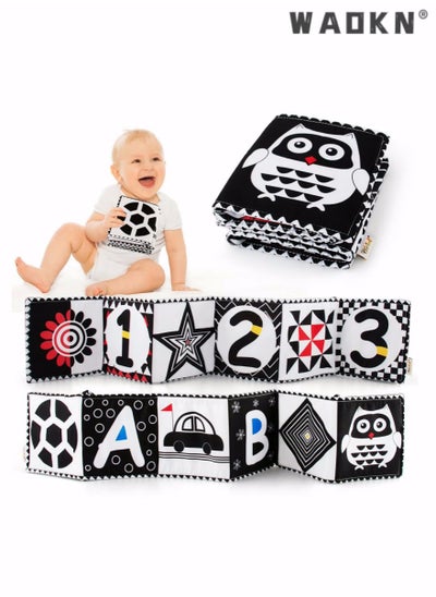 Buy Owl Black and White Cloth Books High Contrast Baby Cloth Book for Early Education, Infant Tummy-time Mat, Three-Dimensional Can Be Bitten and Tear Not Rotten Paper 0-3 Years Old Baby Toys in UAE