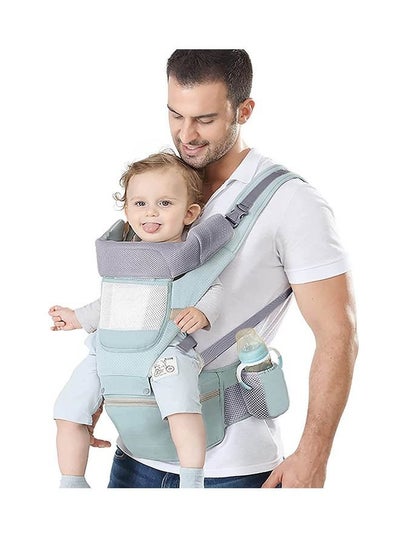 اشتري Baby Carrier Ergonomic Infant Carrier with Hip Seat Kangaroo Bag Soft Baby Carrier Newborn to Toddler 7-66lbs Front and Back Baby Holder Carrier for Men Dad Mom في السعودية