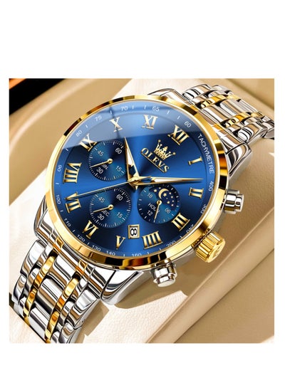 Buy Watches For Men Quartz Stainless Steel Water Resistant Watch Silver 41mm 5529 in Saudi Arabia