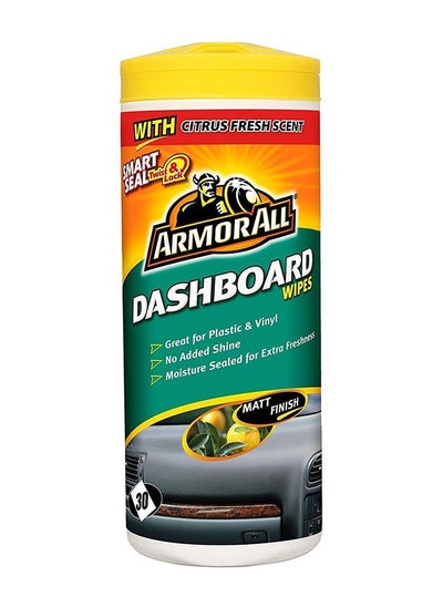 اشتري Dashboard Wipes Matt Finish 30Pcs في الامارات