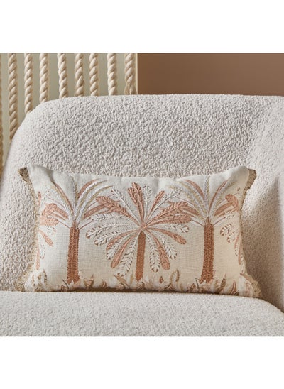 Buy Cancun Palm Embroidered Filled Cushion 50 x 30 cm in Saudi Arabia