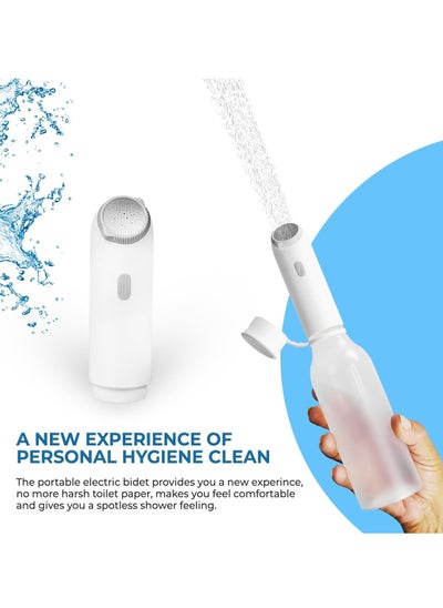 Buy Portable Electric bidet with 4 spray modes - perfect for camping,desert trips, airplanes, trains, holiday - USB Rechargeable in UAE