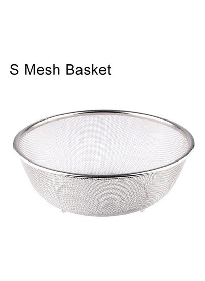 Buy Stainless Steel Strainer Basket Silver 16x9x5.5cm in Saudi Arabia