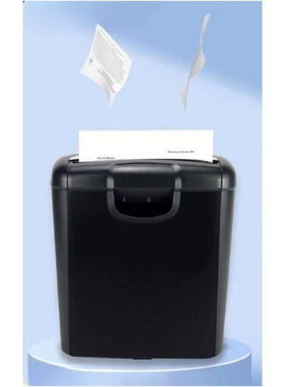 Buy Document Shredder Strip Cut, Paper Shredder 6 Sheets ,P-2 Security Level , 3-Mode Design Shred for Home Office , Durable and Fast , With Overheating Protection Portable Handle and 10L Waste Container in Saudi Arabia
