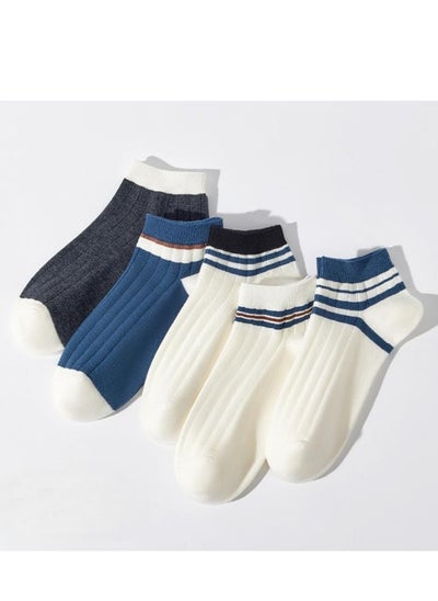 اشتري Men Absorb Sweat and Deodorize Socks 5 Pairs High Quality Socks One Size Fits All في السعودية