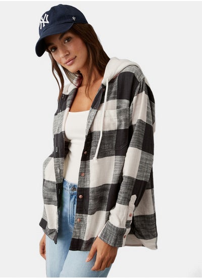 Buy AE Oversized Plaid Hoodie in Egypt